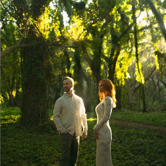 Elegant Ivory Lace Long Dress - Picture 11 of 11